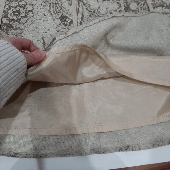 Rare 🔥 wool vintage maxi flare corset seaming quiet luxury couture skirt - Picture 6 of 16